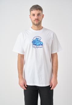 Rückansicht von Cleptomanicx Poissonerie Printshirt Herren White