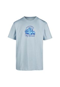 Cleptomanicx Poissonerie Printshirt Herren Arctic Ice