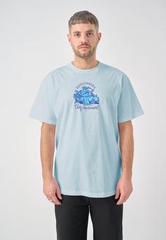 Rückansicht von Cleptomanicx Poissonerie Printshirt Herren Arctic Ice