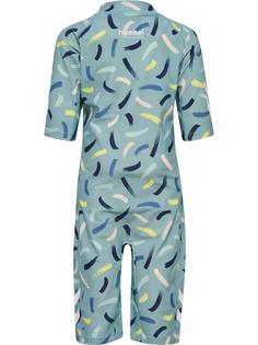 Rückansicht von hummel hmlMORGAT SWIM SUIT Badeanzug Kinder BLUE SURF