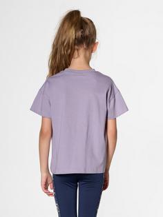 Rückansicht von hummel hmlLIBI T-SHIRT T-Shirt Kinder LAVENDER GRAY