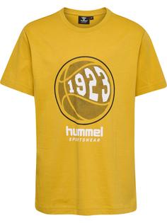 hummel hmlLEO T-SHIRT S/S T-Shirt Kinder GOLDEN SPICE