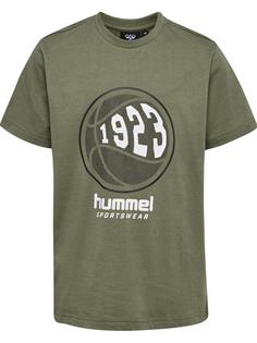 hummel hmlLEO T-SHIRT S/S T-Shirt Kinder DUSTY OLIVE