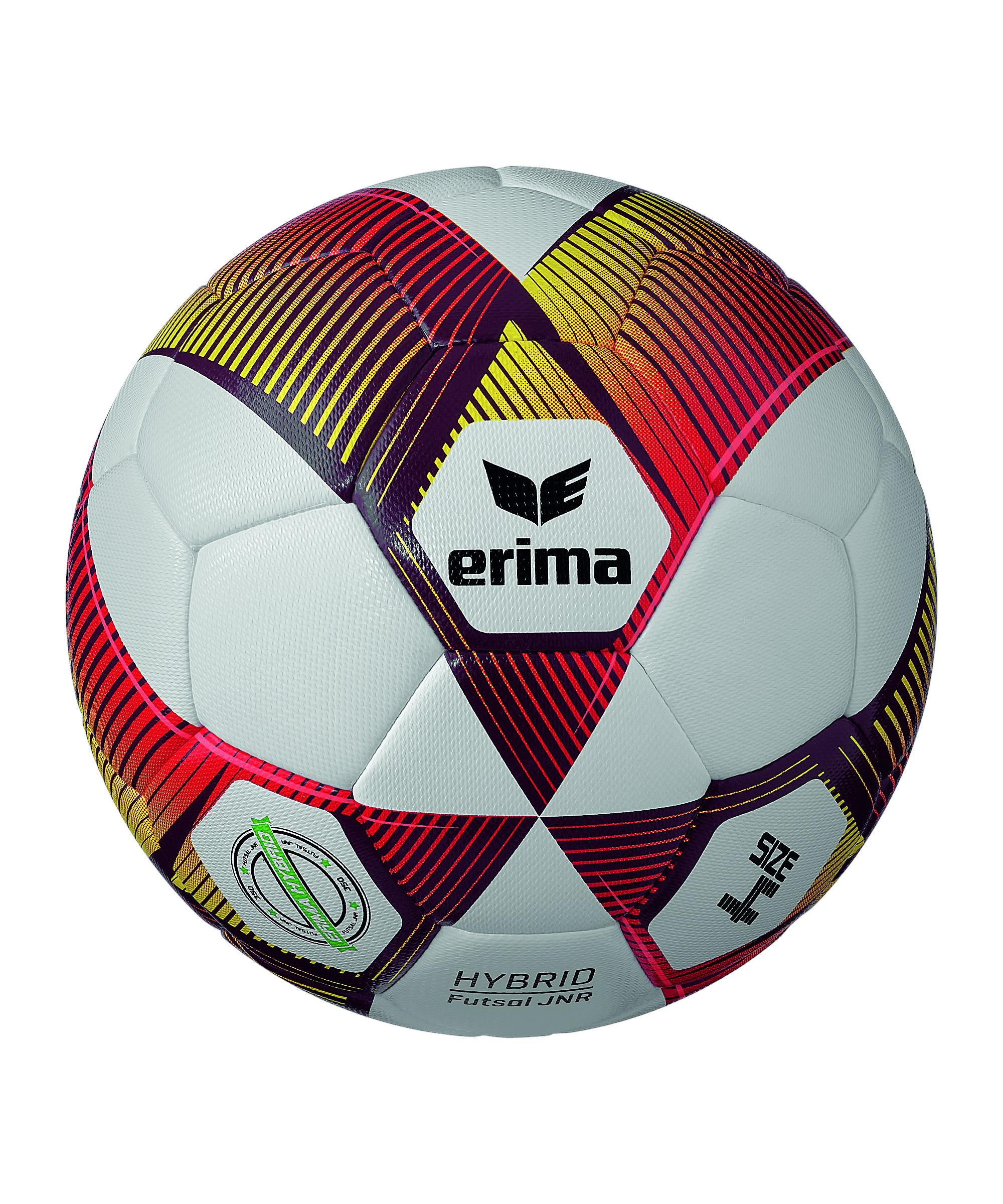 Erima Hybrid Futsal Trainingsball Fu&szlig;ball - rotgelb
