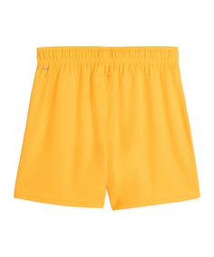 Rückansicht von PUMA teamGOAL Short Damen Fußballshorts Damen orangeschwarz