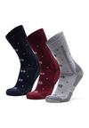 DANISH ENDURANCE Hiking Classic Socken - navy/red/light grey