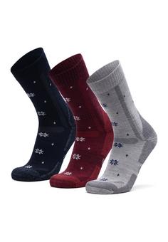 DANISH ENDURANCE Hiking Classic Socken navy/red/light grey