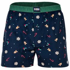 HAPPY SHORTS Web-Boxershorts Boxershorts Herren Christmas Allover