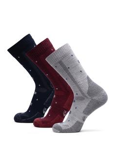 Rückansicht von DANISH ENDURANCE Hiking Classic Socken navy/red/light grey