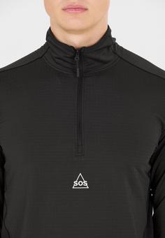 Rückansicht von SOS Timberline Laufhoodie Herren 1001 Black