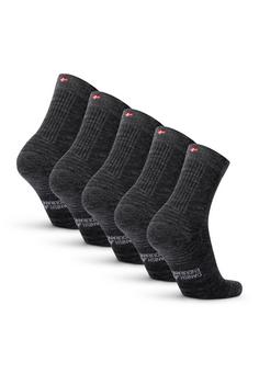 Rückansicht von DANISH ENDURANCE Merino Hiking Light Wandersocken dark grey