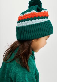 Rückansicht von reima Pampula Beanie Kinder Deeper Green