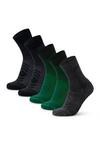 DANISH ENDURANCE Merino Hiking Light Socken - green/black/grey