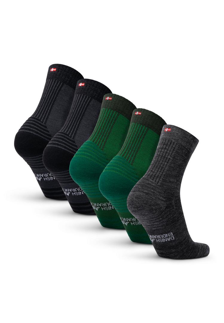 DANISH ENDURANCE DANISH ENDURANCE Merino Hiking Light Socken - green/black/grey - 0 | SportScheck