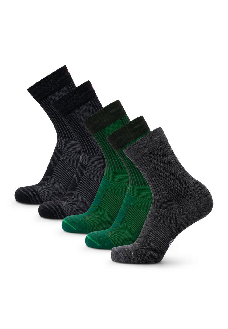 DANISH ENDURANCE DANISH ENDURANCE Merino Hiking Light Socken - green/black/grey - 0 | SportScheck