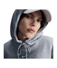 Rückansicht von Nike Phoenix Fleece Hoody Damen Sweatshirt Damen grau