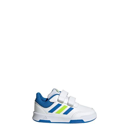 Rückansicht von adidas Tensaur Hook and Loop Schuh Sneaker Kinder Cloud White / Bright Royal / Solar Slime