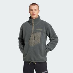 Rückansicht von adidas Terrex Xploric High Pile Fleece Oberteil Fleecejacke Herren Legend Ivy