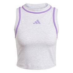 adidas Essentials Color-Pop Cotton Crop-Top Croptop Damen Light Grey Heather