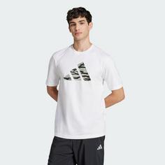 Rückansicht von adidas Codes Camo Graphic T-Shirt T-Shirt Herren White