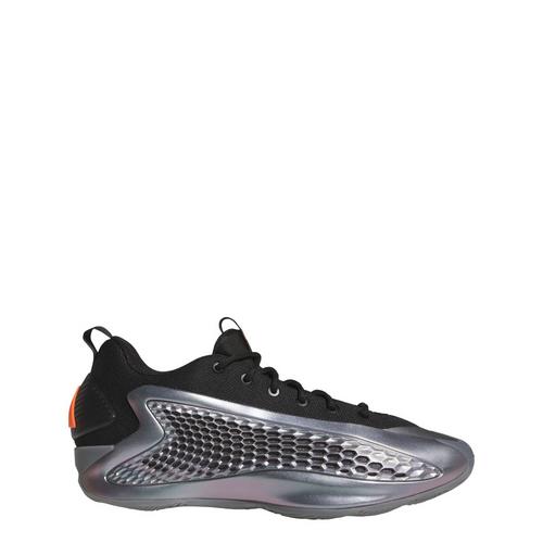 Rückansicht von adidas Anthony Edwards 1 Low Basketballschuh Basketballschuhe Iron Metallic / Core Black / Solar Orange