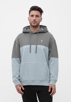 Rückansicht von NIKIN TreeHoodie Colorblock Hoodie Anthracite-Elemental Blue