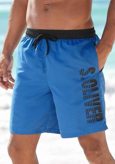 Rückansicht von S.OLIVER Badeshorts Badeshorts Herren blau