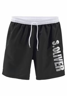 S.OLIVER Badeshorts Badeshorts Herren schwarz (Langgröße)