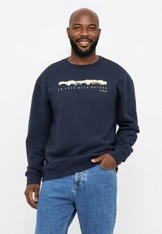 Rückansicht von NIKIN TreeSweater Mountain Panorama Sweatshirt dark navy