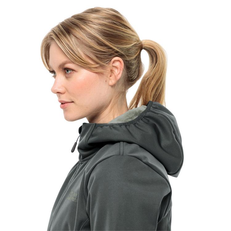 Jack Wolfskin Jack Wolfskin WINDHAIN HOODY W Softshelljacke Damen - slate green - 3 | SportScheck