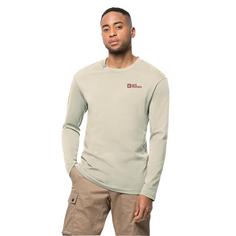 Rückansicht von Jack Wolfskin ESSENTIAL LONGSLEEVE M Langarmshirt Herren panna cotta