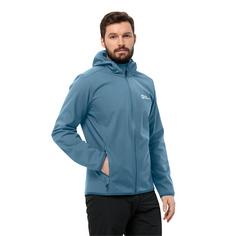 Rückansicht von Jack Wolfskin BORNBERG HOODY M Softshelljacke Herren nature blue