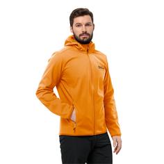 Rückansicht von Jack Wolfskin BORNBERG HOODY M Softshelljacke Herren safflower