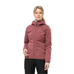 Rückansicht von Jack Wolfskin WINDHAIN HOODY W Softshelljacke Damen red ochre