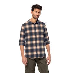 Rückansicht von Jack Wolfskin WANDERWEG SHIRT M Langarmhemd Herren dark navy