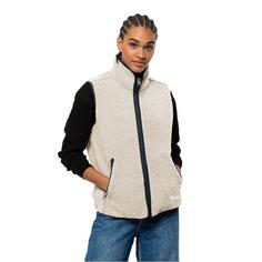 Rückansicht von Jack Wolfskin HIGH CURL VEST W Outdoorweste Damen panna cotta