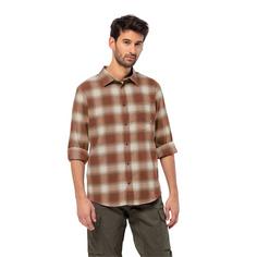 Rückansicht von Jack Wolfskin WANDERWEG SHIRT M Langarmhemd Herren intense rust