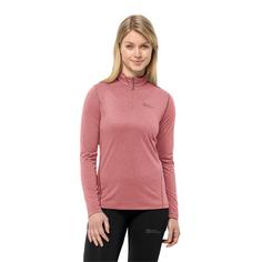 Rückansicht von Jack Wolfskin SKY THERMAL HZ W Funktionsshirt Damen mineral red