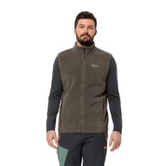 Rückansicht von Jack Wolfskin WALDSTEIG FZ VEST M Fleeceweste Herren cold coffee / cold coffee