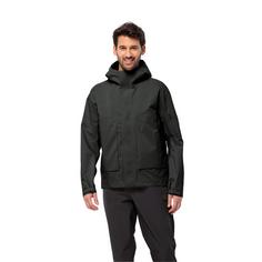 Rückansicht von Jack Wolfskin WANDERMOOD 3L JKT M Funktionsjacke Herren granite black