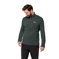 Rückansicht von Jack Wolfskin KOLBENBERG FZ M Fleecejacke Herren black olive / firefly