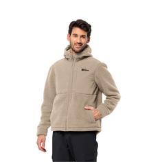 Rückansicht von Jack Wolfskin FELSLICHT HOODED JKT M Fleecejacke Herren anis