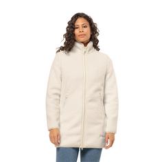 Rückansicht von Jack Wolfskin HIGH CURL COAT W Fleecejacke Damen panna cotta