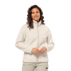 Rückansicht von Jack Wolfskin HIGH CURL JACKET W Fleecejacke Damen panna cotta