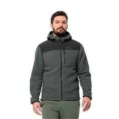 Rückansicht von Jack Wolfskin KAMMWEG PILE FZ M Fleecejacke Herren slate green