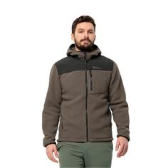 Rückansicht von Jack Wolfskin KAMMWEG PILE FZ M Fleecejacke Herren cold coffee