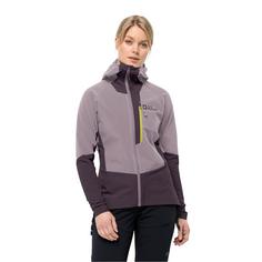 Rückansicht von Jack Wolfskin ALPSPITZE HOODY W Softshelljacke Damen wild blossom