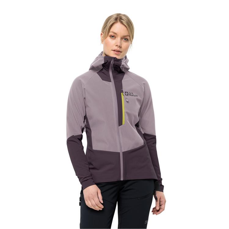 Jack Wolfskin Jack Wolfskin ALPSPITZE HOODY W Softshelljacke Damen - wild blossom - 0 | SportScheck
