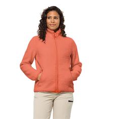 Rückansicht von Jack Wolfskin HIGH CURL JACKET W Fleecejacke Damen warm amber