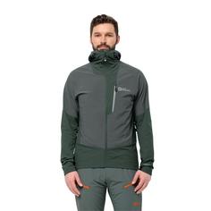 Rückansicht von Jack Wolfskin ALPSPITZE HOODY M Funktionsjacke Herren slate green